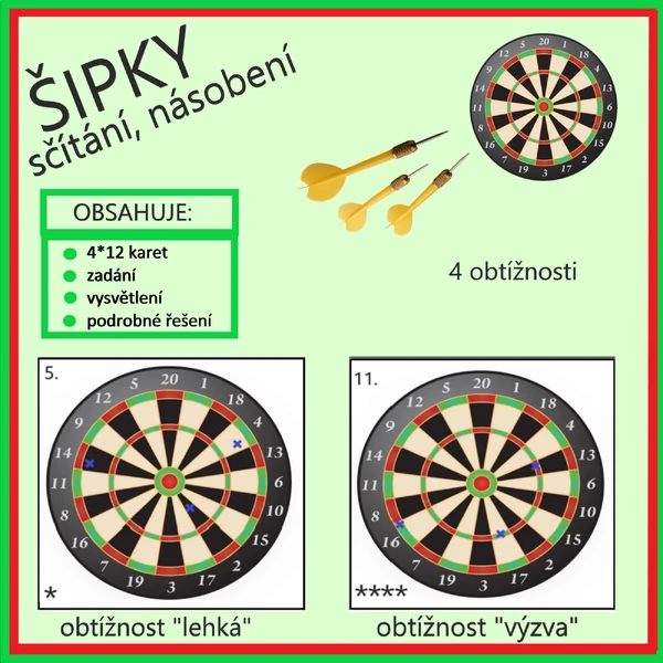 Šipky - sčítání, násobení