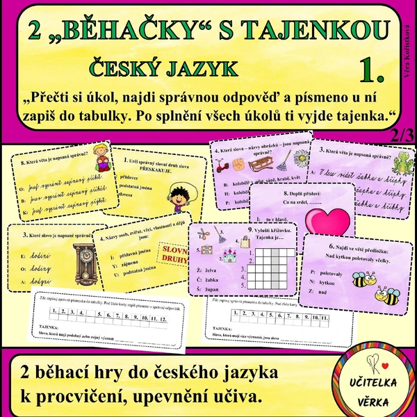 2 „BĚHAČKY“ S TAJENKOU - ČESKÝ JAZYK