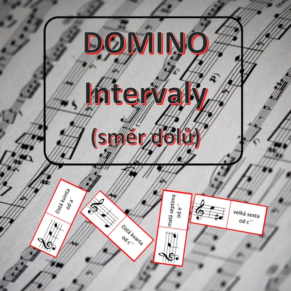 Domino - hudební intervaly (směrem dolů)