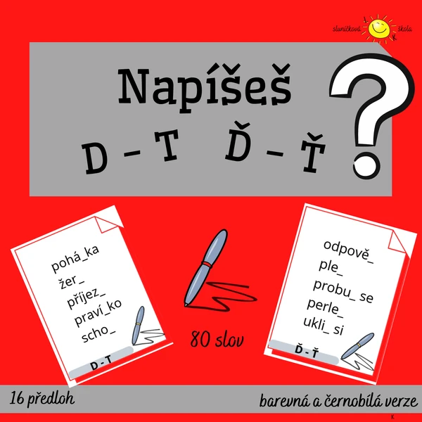 Napíšeš D-T, Ď-Ť?
