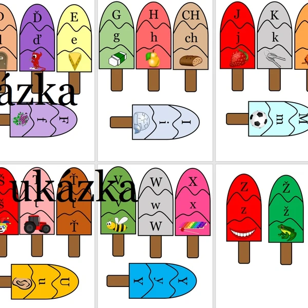 skládací nanuky - abeceda