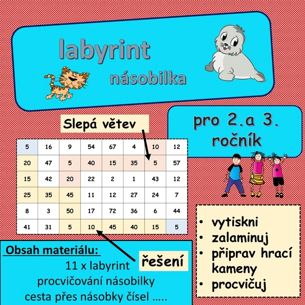 Násobilka - labyrint