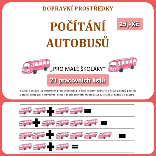 Počítání do dvaceti s pohádkovými autobusy