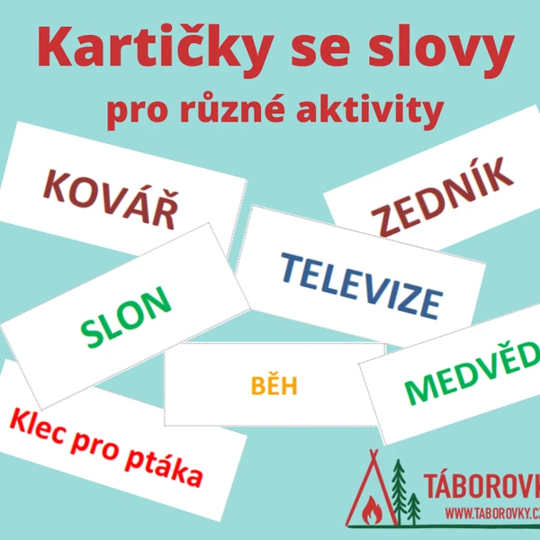 Kartičky se slovy pro různé aktivity