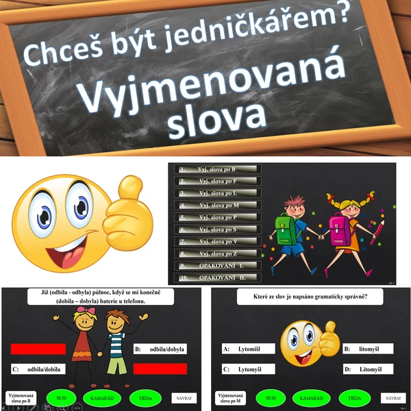 Chceš být jedničkářem? Vyjmenovaná slova