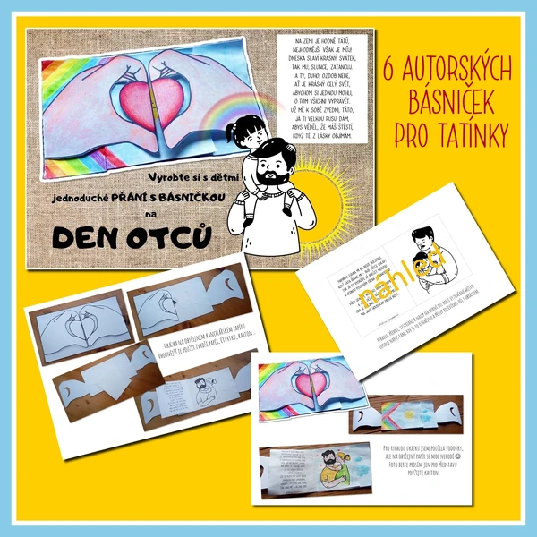 PŘÁNÍ KE DNI OTCŮ + 6 AUTORSKÝCH BÁSNIČEK - TÁTA