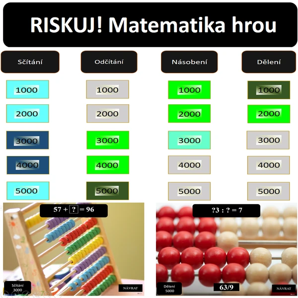 RISKUJ! Matematika hrou