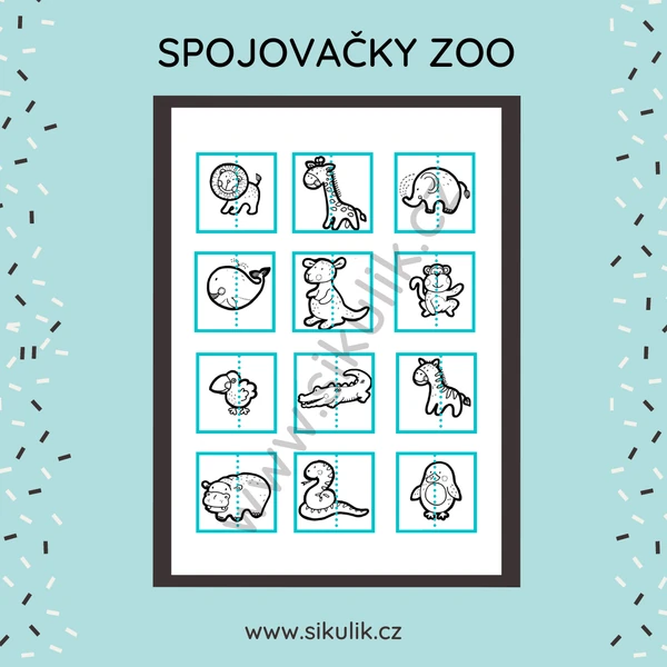 OMALOVÁNKOVÉ SPOJOVAČKY ZOO