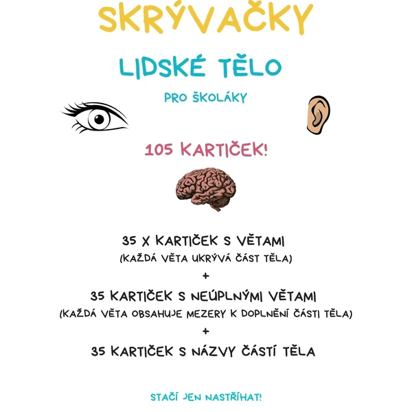 SKRÝVAČKY - LIDSKÉ TĚLO