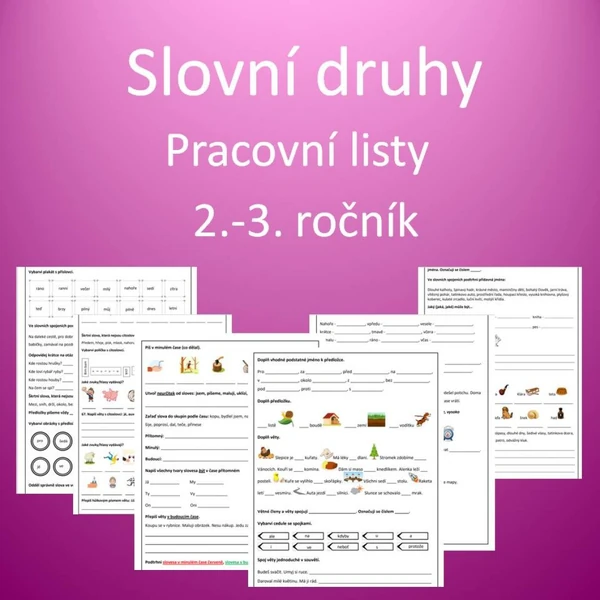 Slovní druhy - pracovní listy