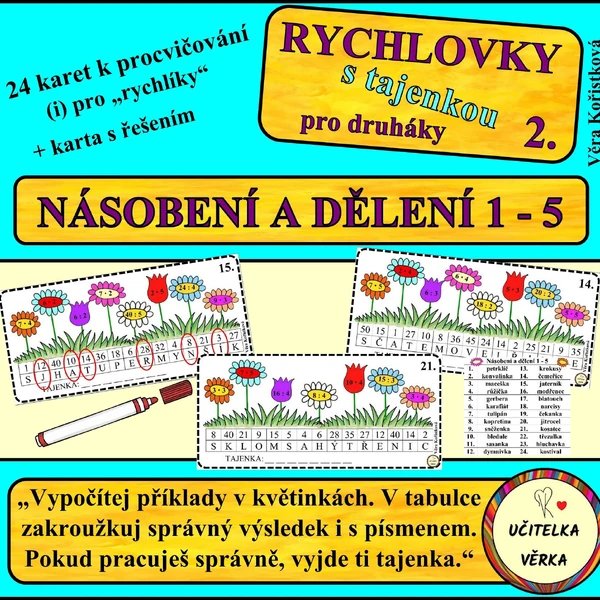 RYCHLOVKY 2. - NÁSOBENÍ A DĚLENÍ 1 - 5