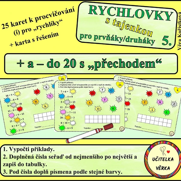 RYCHLOVKY 5. - + a - do 20 s přechodem přes základ 10 - s tajenkou