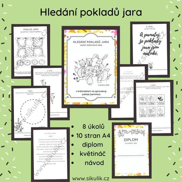 Lesní Hra Najdi Opravdový Poklad Jara