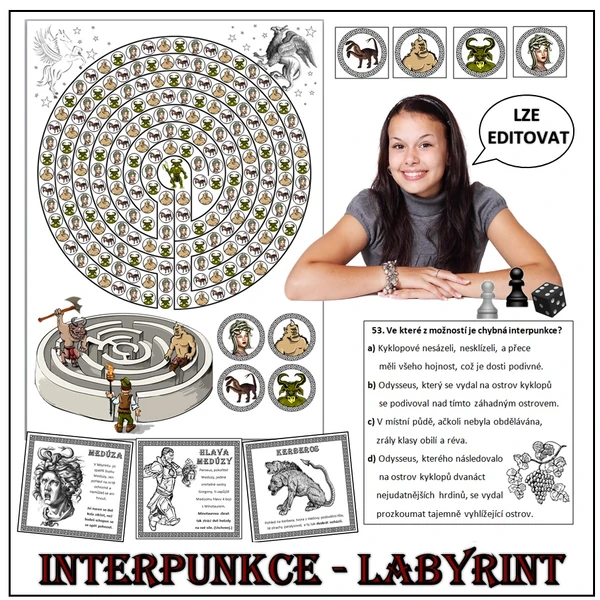 INTERPUNKCE - Labyrint (desková hra) - 120 otázek