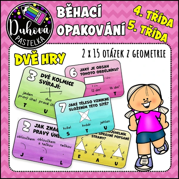 Běhací opakování z geometrie (4. a 5. třída)