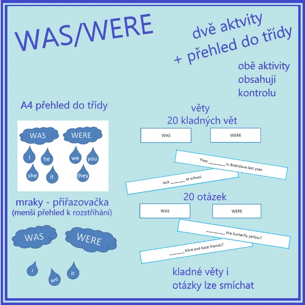 Was/were - 2 aktivity + přehled do třídy