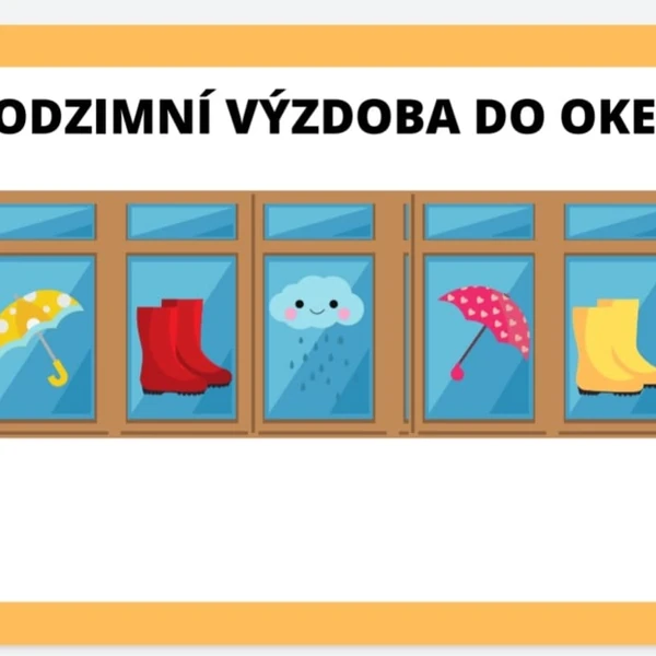 PODZIMNÍ VÝZDOBA DO OKEN-deštníky