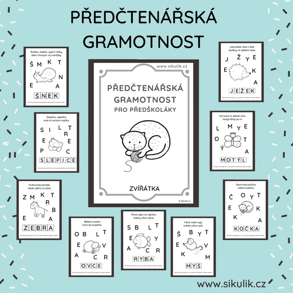 Předčtenářská Gramotnost Zvířátka