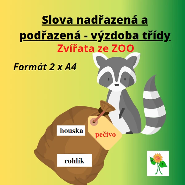 ZOO - Slova nadřazená a podřazená - výzdoba třídy