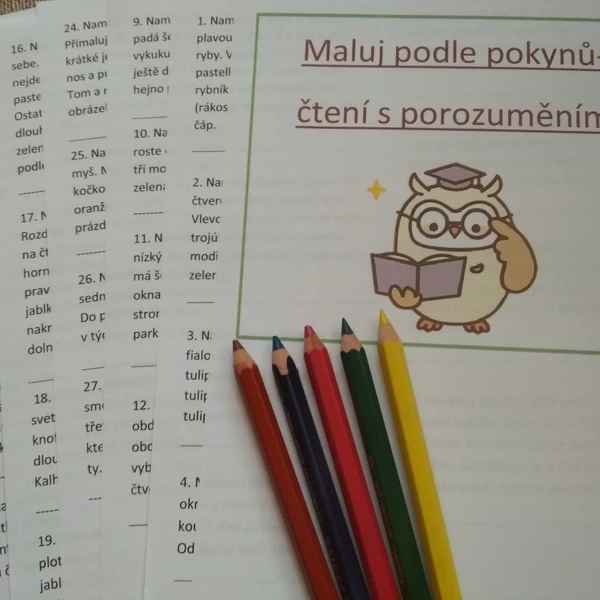 Maluj podle pokynů - čtení s porozuměním