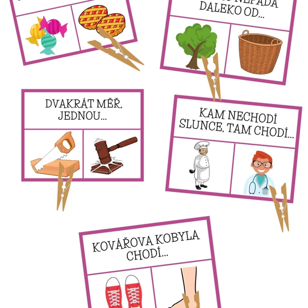 Přísloví, rčení-hrátky s kolíčky