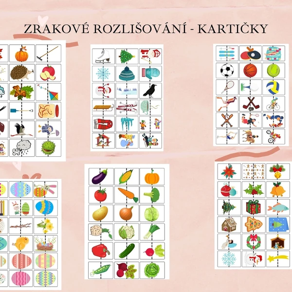 Zrakové rozlišování - kartičky