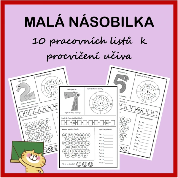 Malá násobilka - pracovní listy