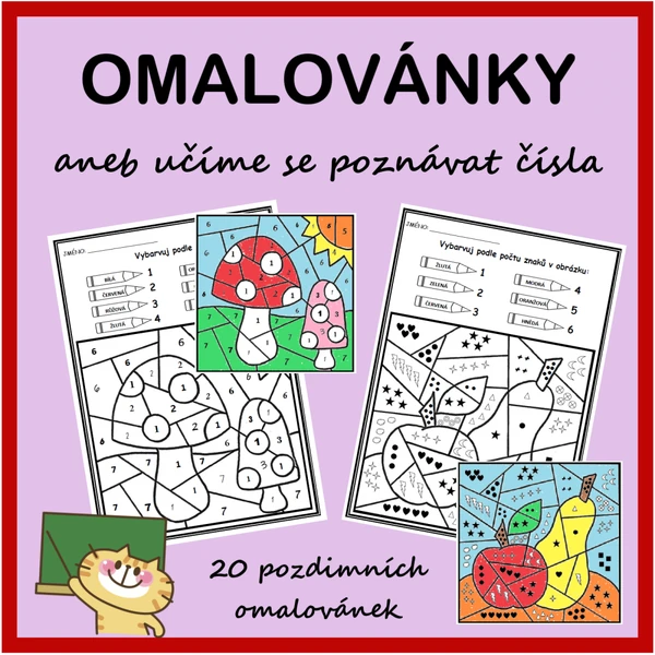 Omalovánky - učíme se čísla do 10