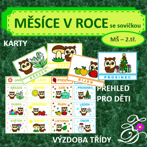 Měsíce v roce se sovičkou