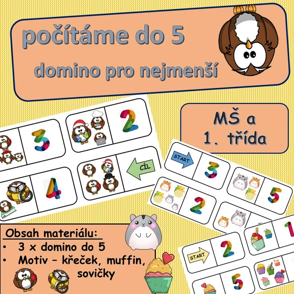 Počítáme do 5 - domino