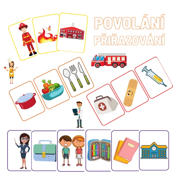 Povolání - přiřazování kartiček