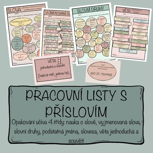 Opakování učiva 4.třídy - pracovní listy
