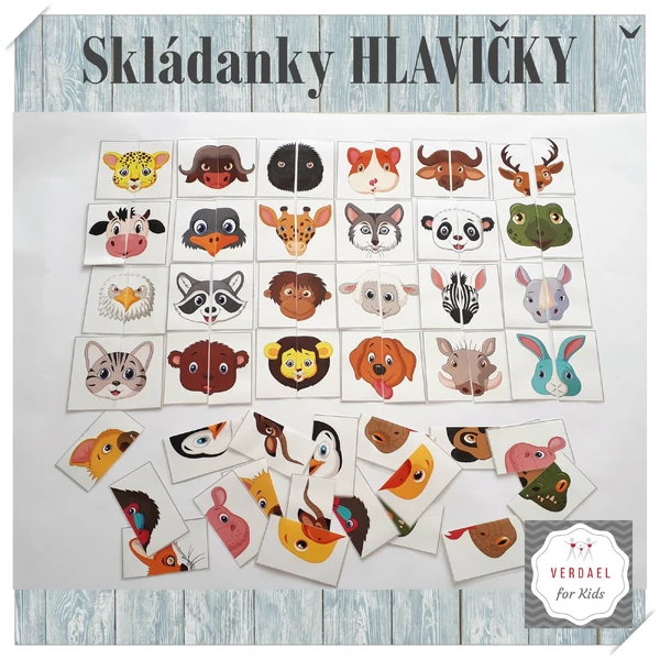 Dvojdílné skládanky HLAVIČKY