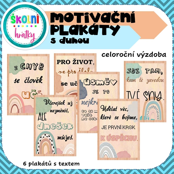 Motivační plakáty k výzdobě třídy