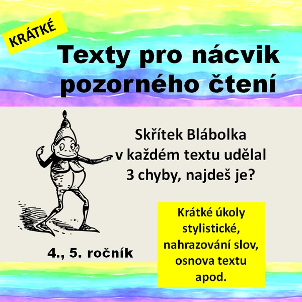 Hledej tři nesprávné údaje v textu