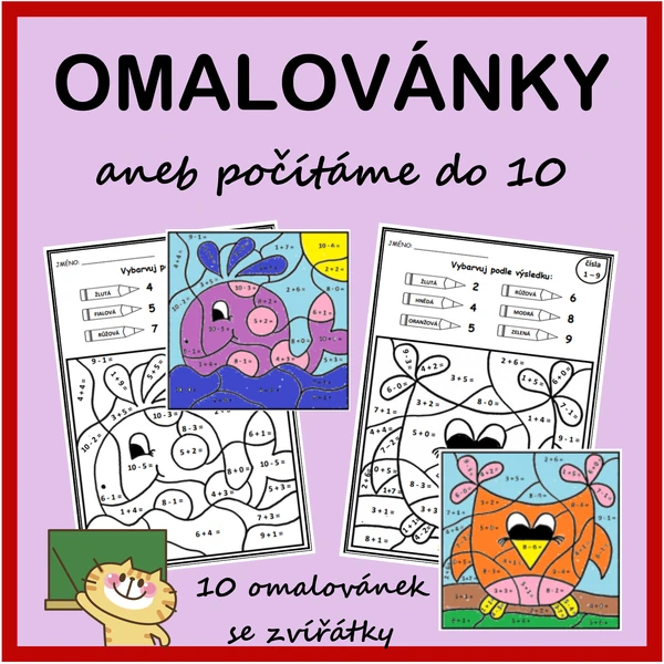 Omalovánky - počítáme do 10