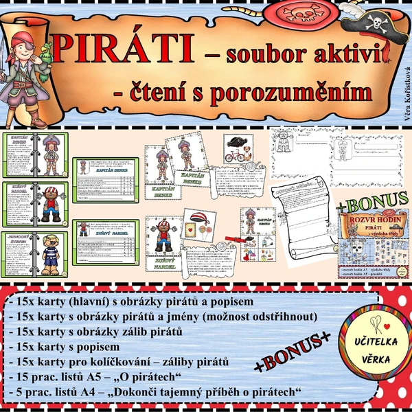 PIRÁTI – soubor aktivit - čtení s porozuměním