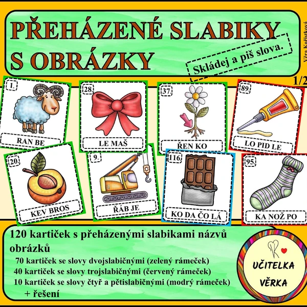 PŘEHÁZENÉ SLABIKY S OBRÁZKY 