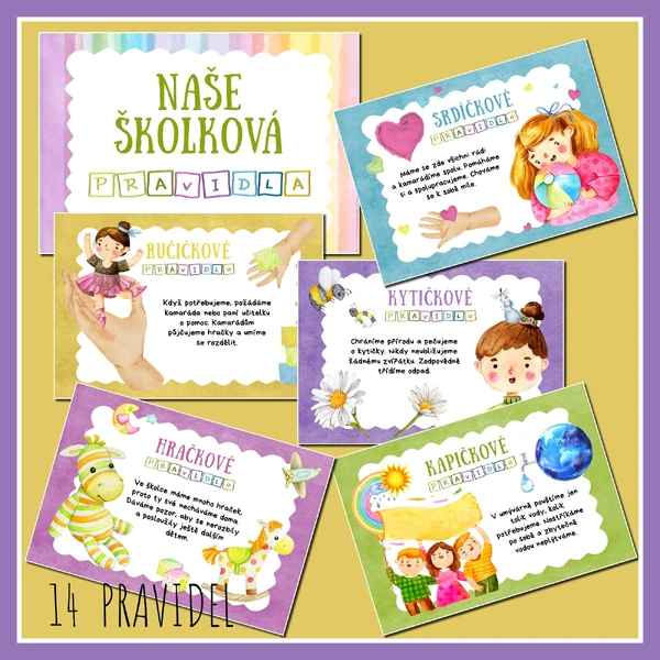 ŠKOLKOVÁ PRAVIDLA - TEXTY I VERŠOVÁNKY (2 verze)
