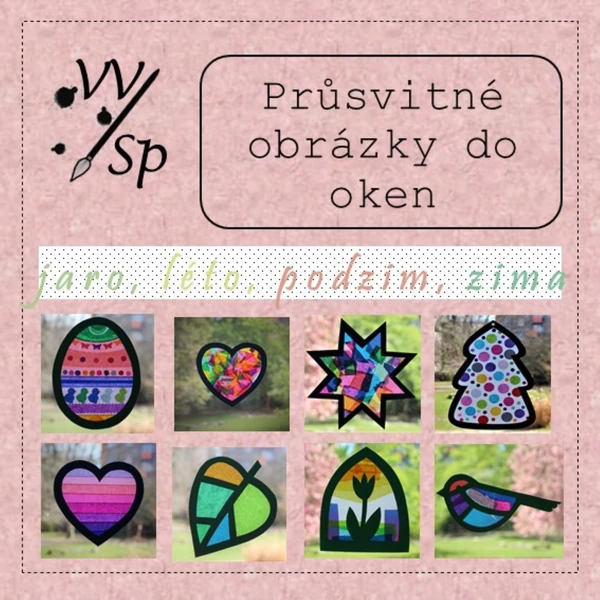 Průsvitné obrázky do oken - jaro, léto, podzim, zima