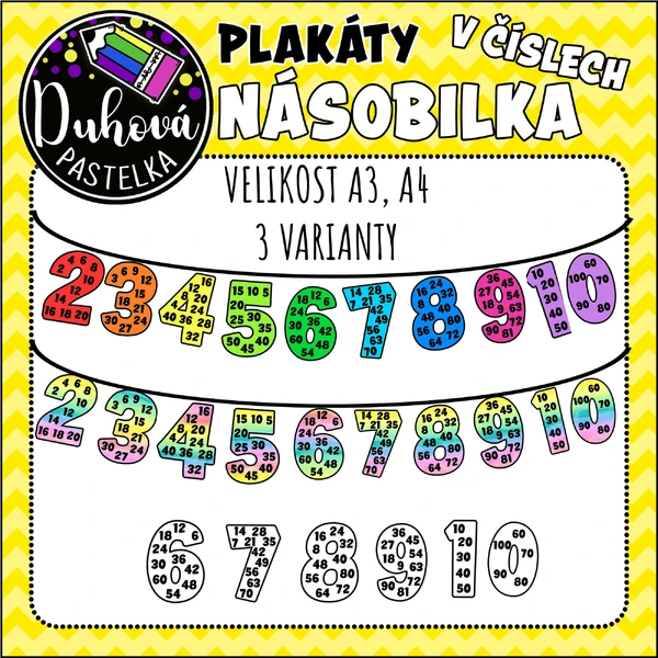  Násobilka v číslech - výzdoba třídy