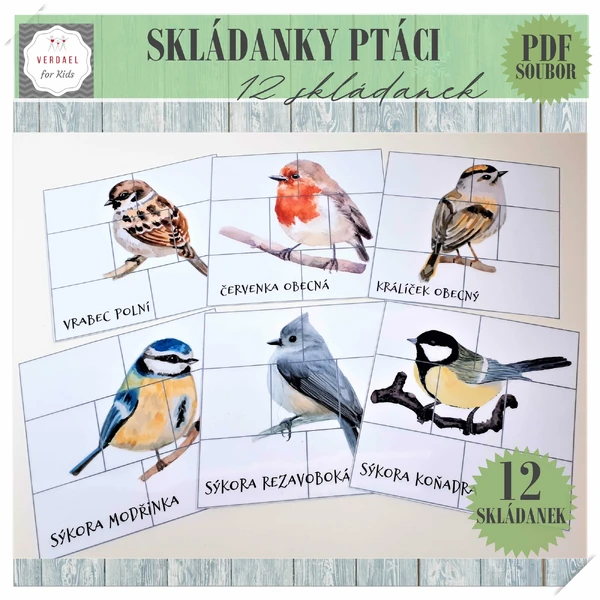 PTÁČCI - 12 SKLÁDANEK