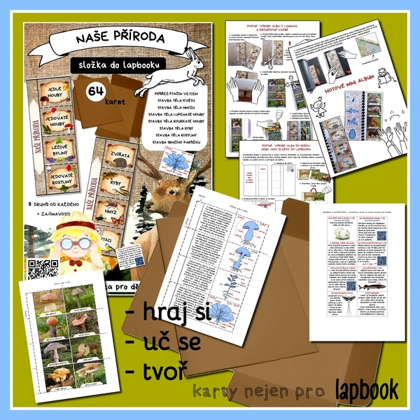 NAŠE PŘÍRODA - složka do lapbooku, sešitu, brožura