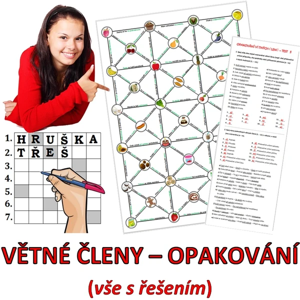 VĚTNÉ ČLENY: Opakování (vše s řešením)