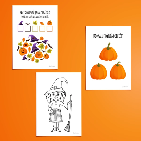 Halloween - omalovánky a pracovní listy