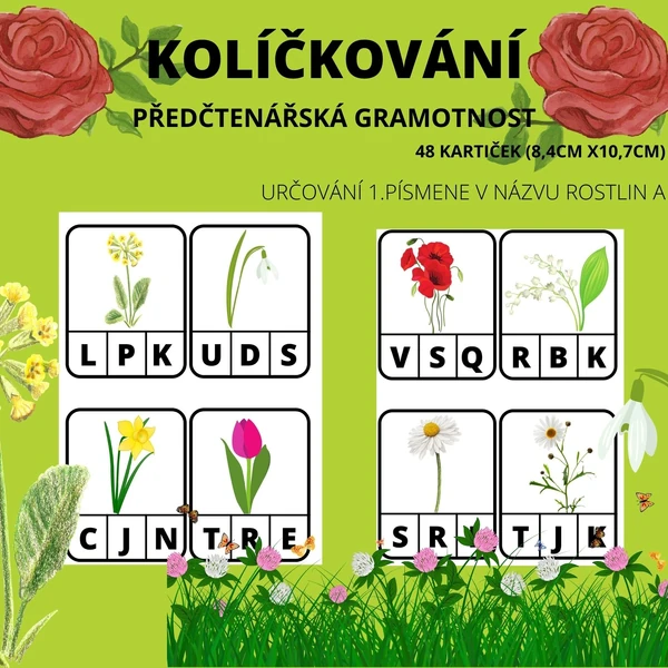 Kolíčkování - předčtenářská gramotnost
