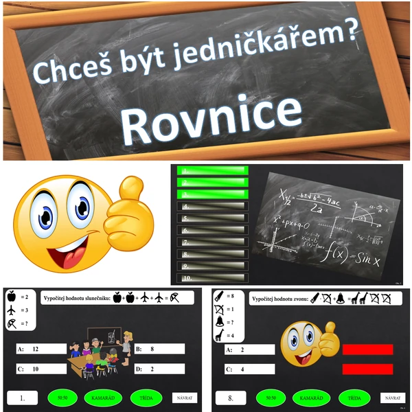 Chceš být jedničkářem? Rovnice