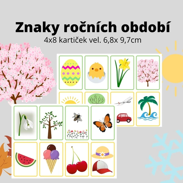 Znaky ročních období (kartičky)