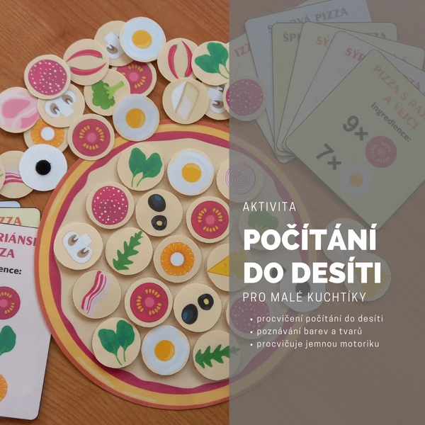 POČÍTÁNÍ DO DESÍTI pro malé kuchtíky