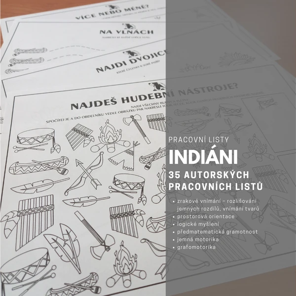 INDIÁNI - pracovní listy